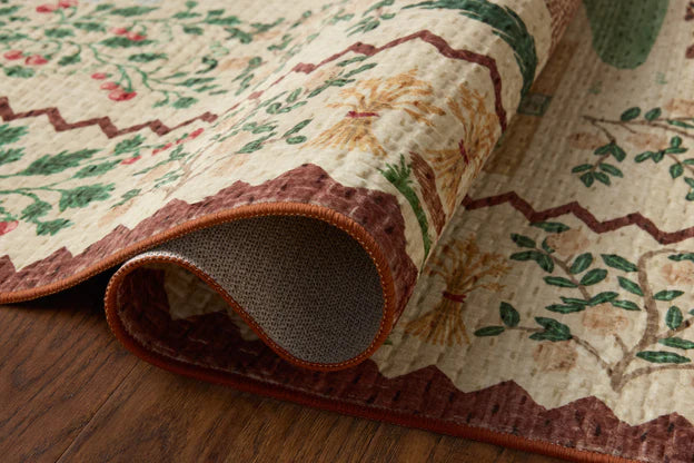 Rifle Paper Co x Loloi Orchard Country Farm Washable Rug - Ivory