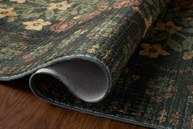 Rifle Paper Co x Loloi Orchard Charlotte Washable Rug - Forest
