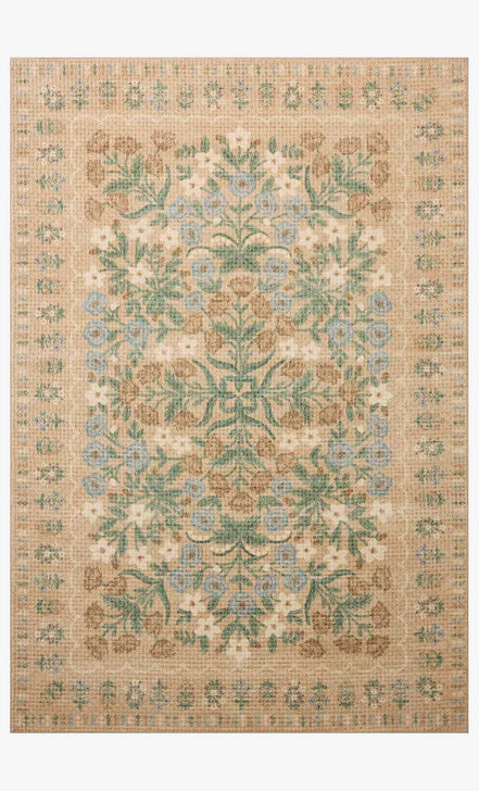 Rifle Paper Co x Loloi Orchard Charlotte Washable Rug - Sand