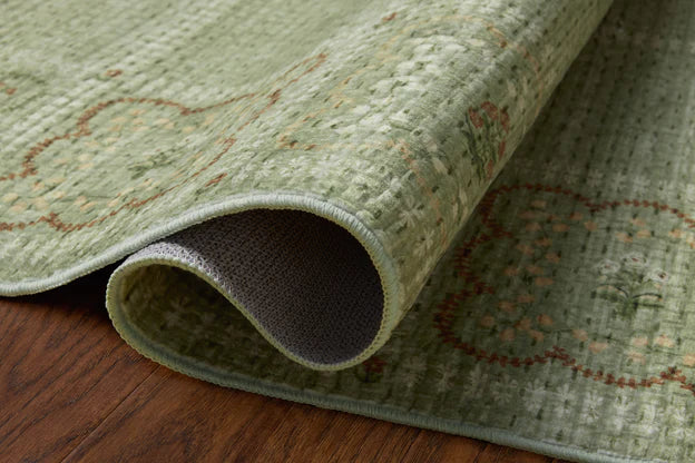 Rifle Paper Co x Loloi Orchard Lottie Washable Rug - Green