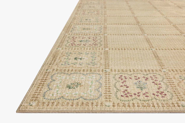 Rifle Paper Co x Loloi Orchard Lottie Washable Rug - Natural