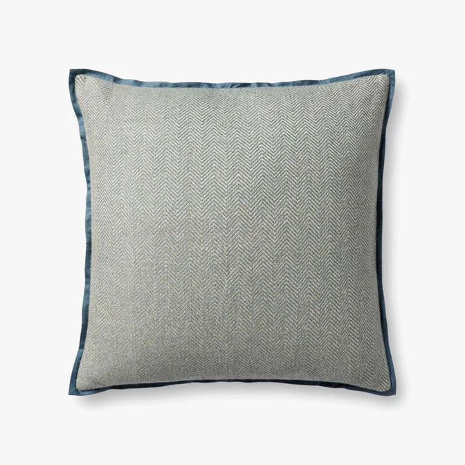 Jean Stoffer x Loloi Flange Pillow Blue (Set of 2)