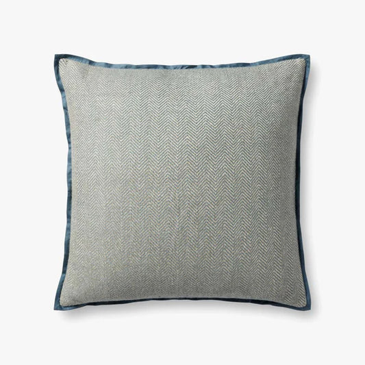Jean Stoffer x Loloi Flange Pillow Blue (Set of 2)
