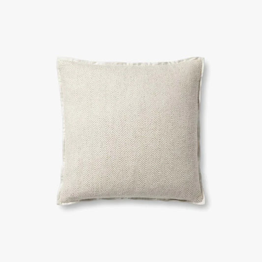 Jean Stoffer x Loloi Flange Pillow Ivory (Set of 2)