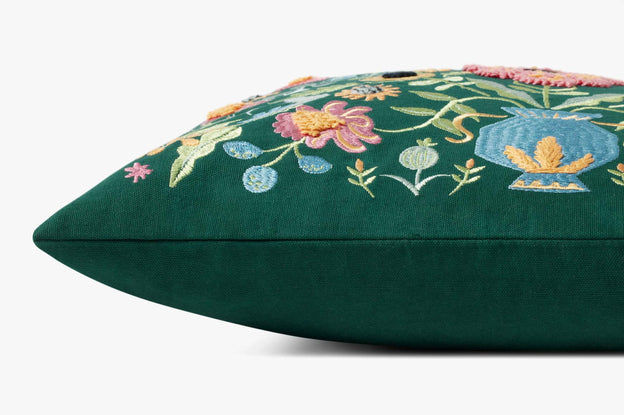 Rifle Paper Co x Loloi Gabriella Pillow - Evergreen/Multi (Set of 2)