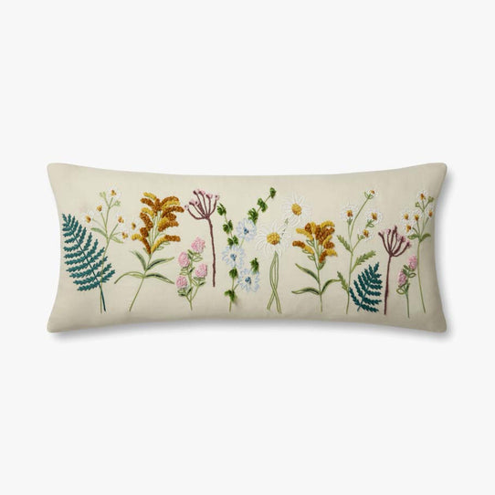 Rifle Paper Co x Loloi Wildflowers Lumbar Pillow (Set of 2)