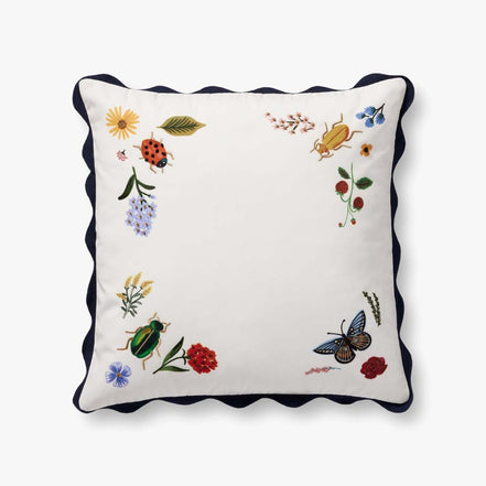 Rifle Paper Co x Loloi Curio Vignette Pillow - White/Multi (Set of 2)