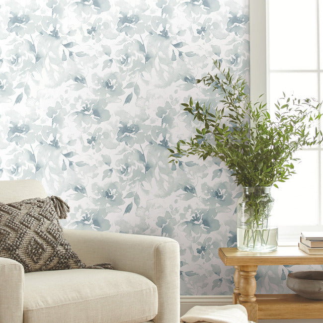 Magnolia Home Renewed Floral Peel & Stick Wallpaper - Blue
