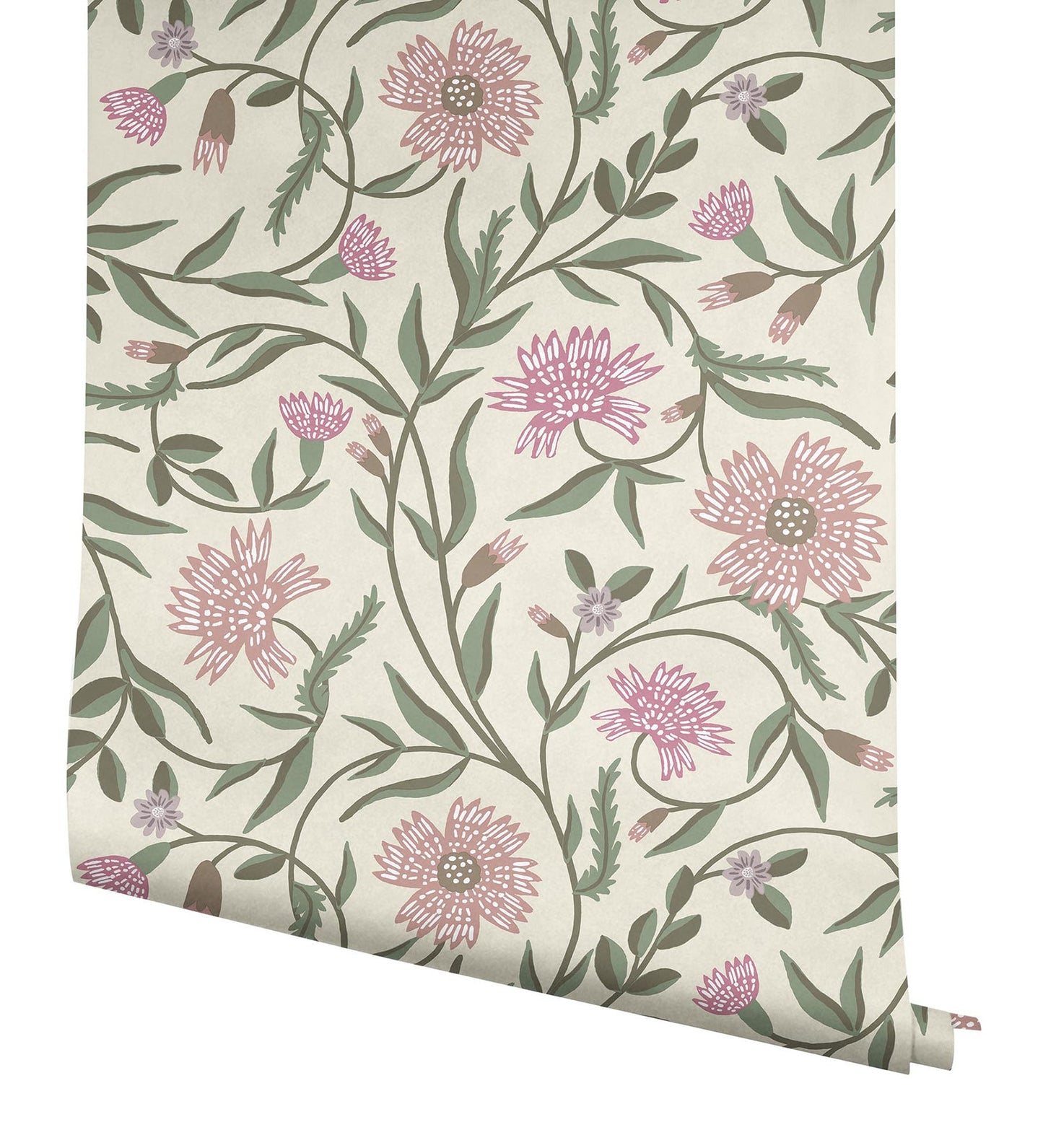 Rifle Paper Co Aster Wallpaper - Linen & Rose