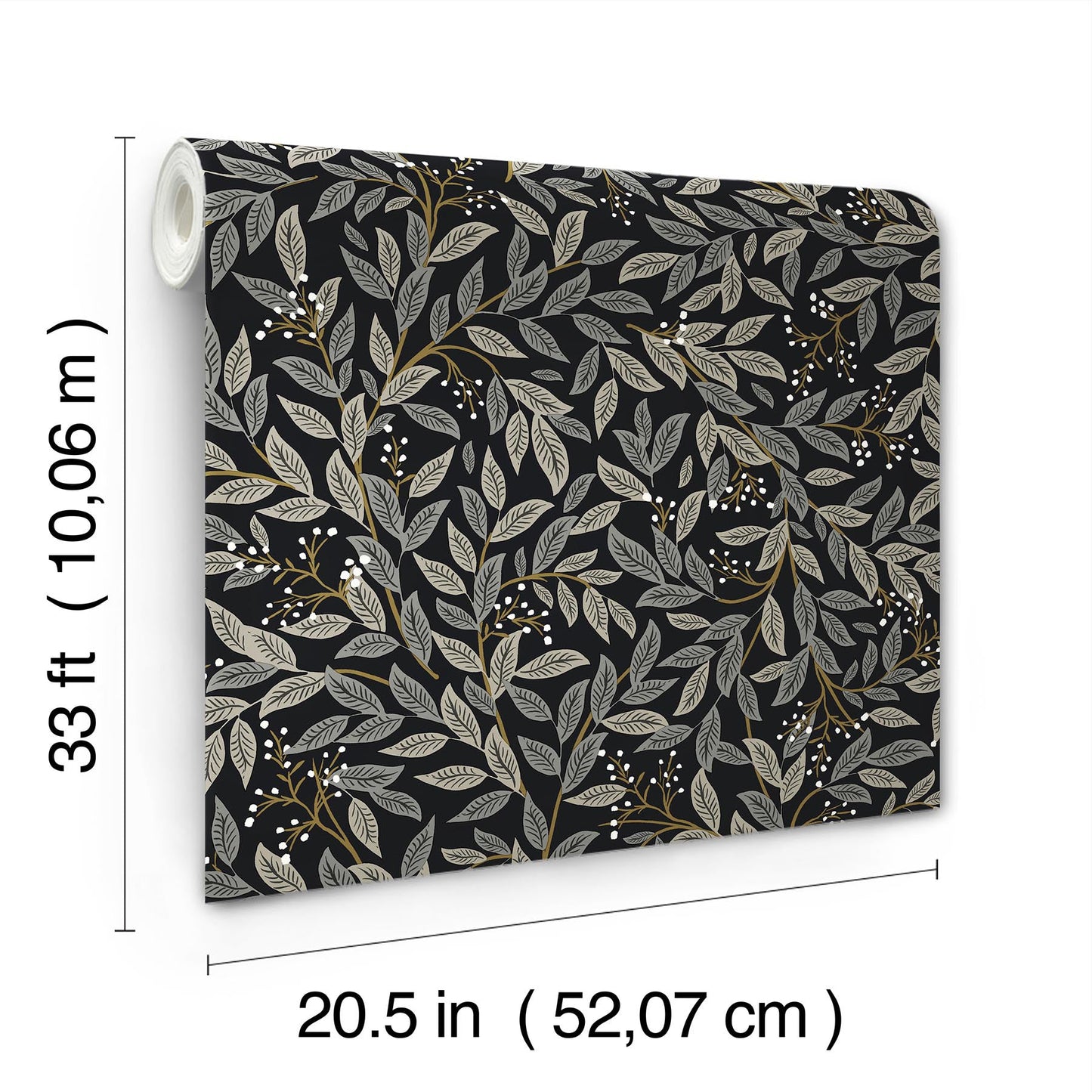 Rifle Paper Co Willowberry Wallpaper - Black