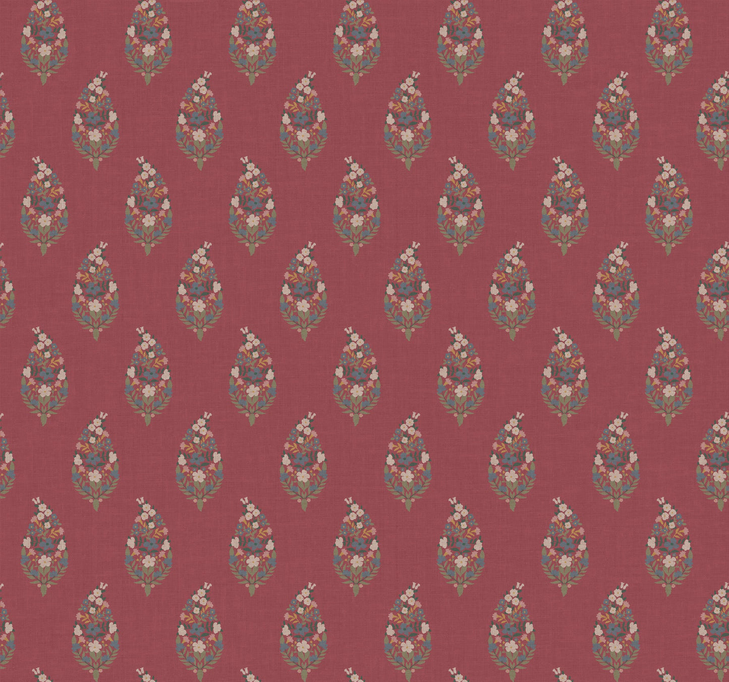 Rifle Paper Co Paisley Wallpaper - Burgundy