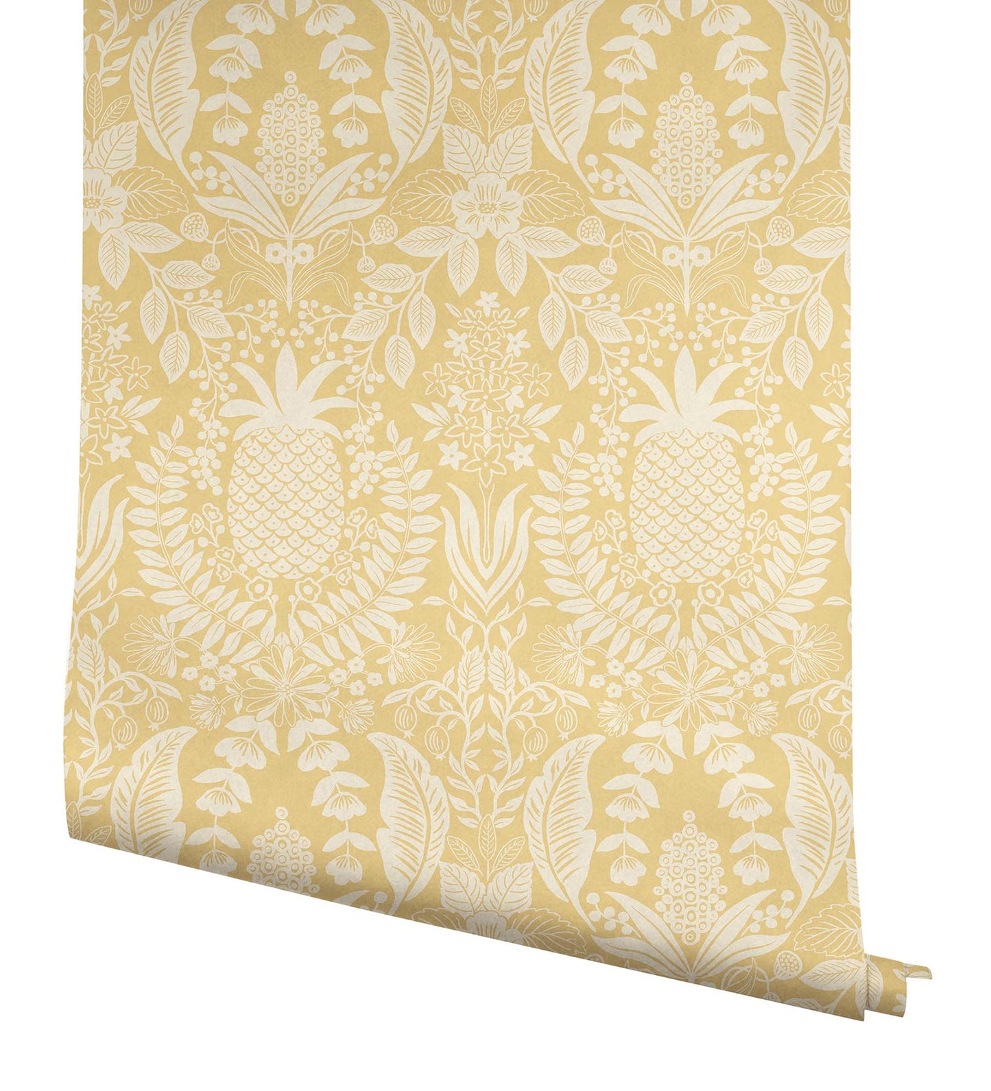 Rifle Paper Co Pineapple Damask Wallpaper - Yellow