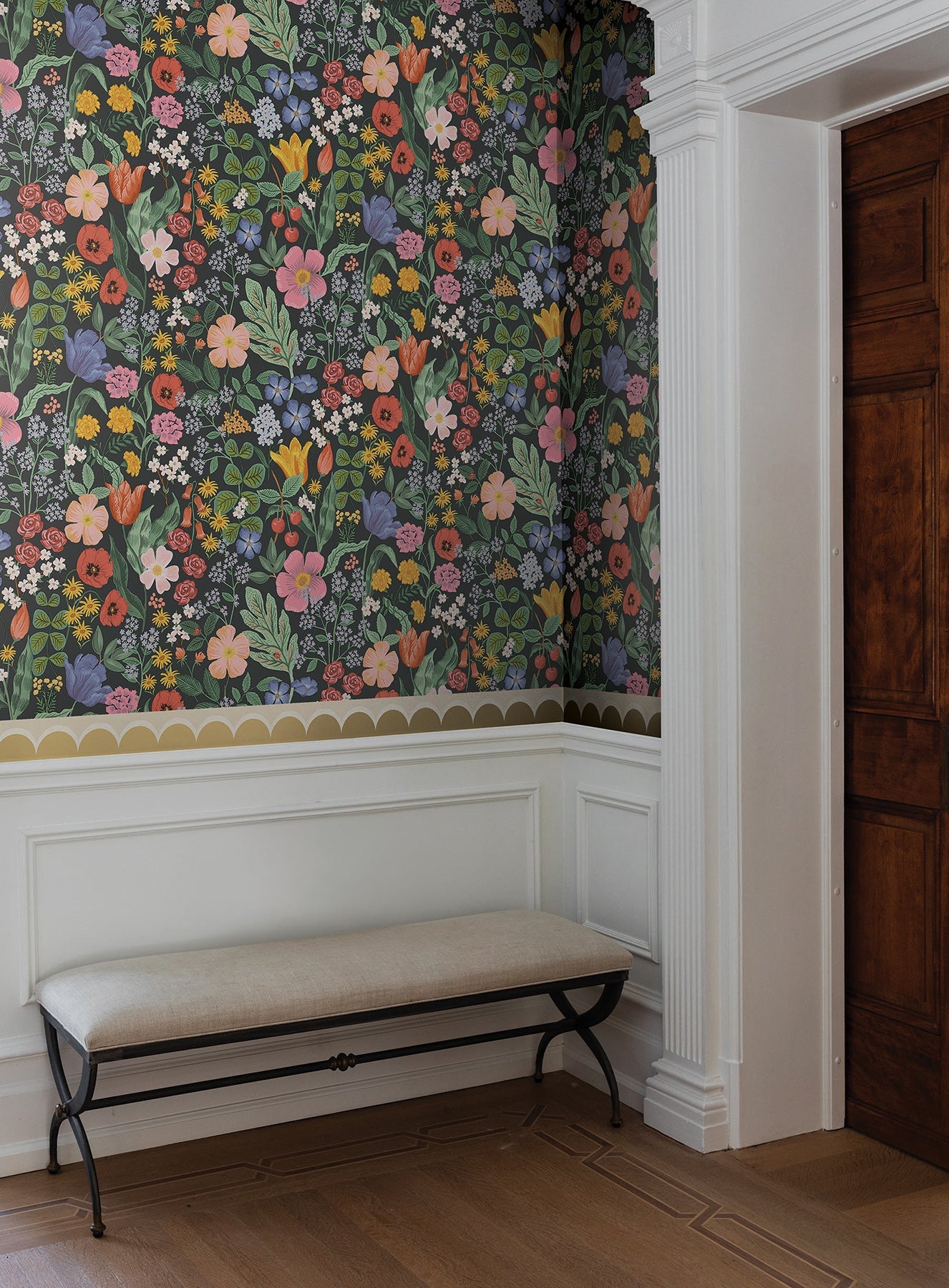 Rifle Paper Co Blossom Wallpaper - Black