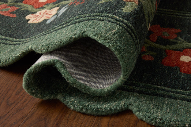 Rifle Paper Co x Loloi Thistle Rug - Forest