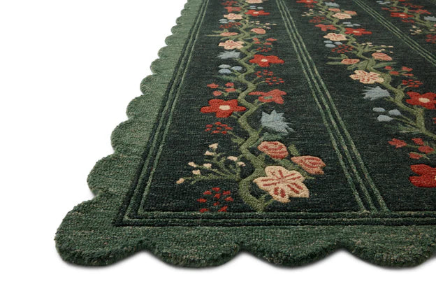 Rifle Paper Co x Loloi Thistle Rug - Forest