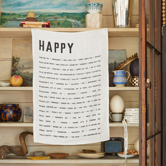 Tea Towel - Happy