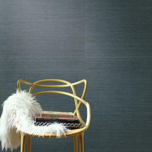 Magnolia Home Plain Grass Wallpaper - Indigo