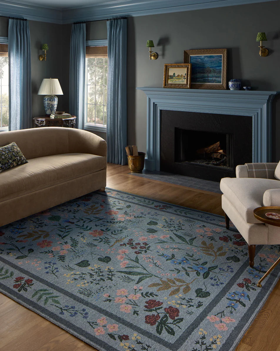 Rifle Paper Co x Loloi Wildwood Rug - Blue