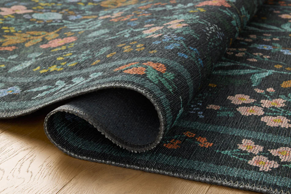 Rifle Paper Co x Loloi Wildwood Rug - Charcoal