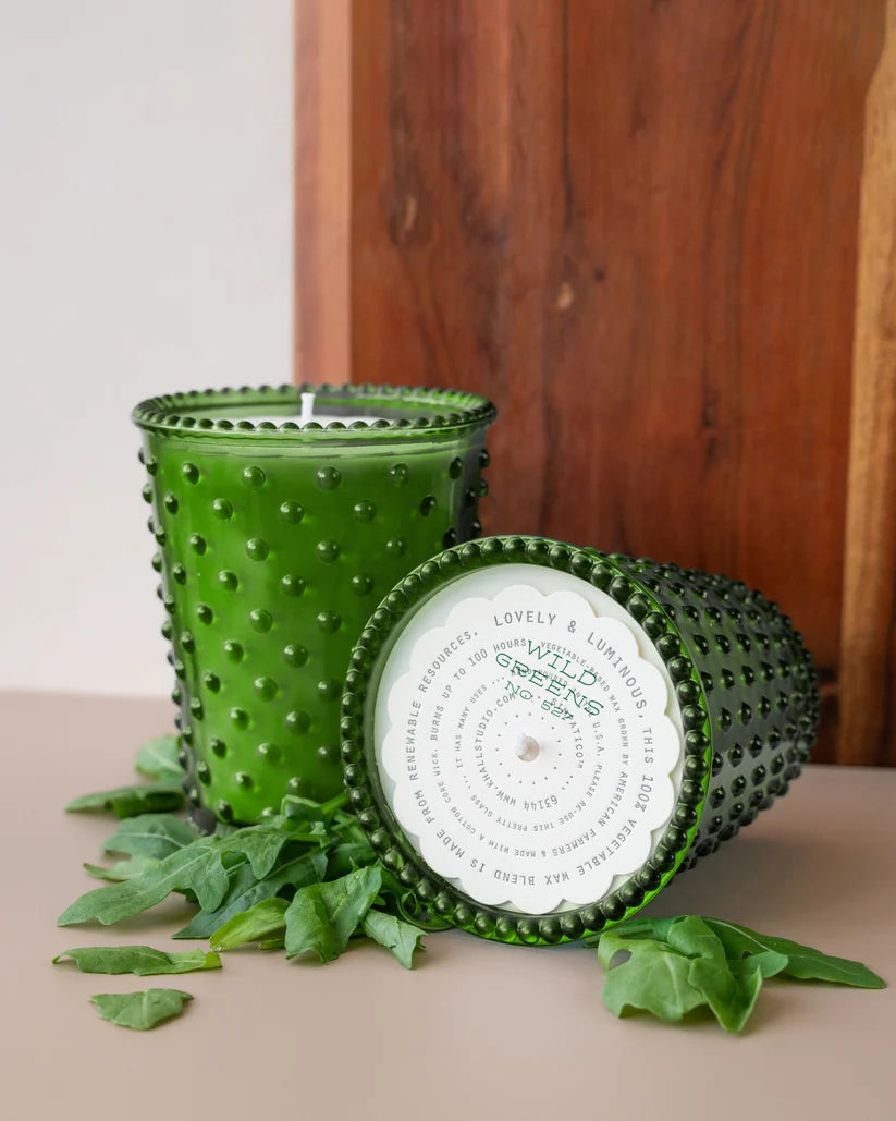 Simpatico Hobnail Candle - Wild Greens