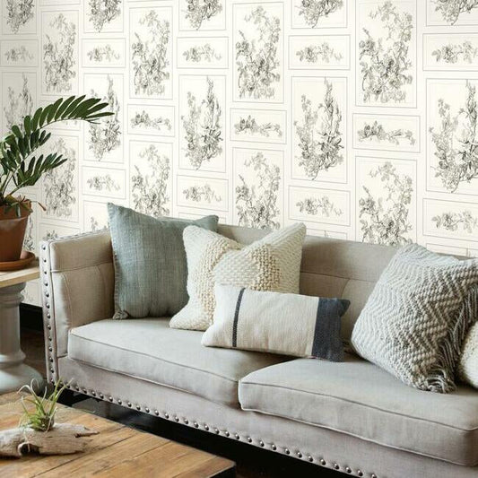 Magnolia Home The Magnolia Wallpaper - Gray and White