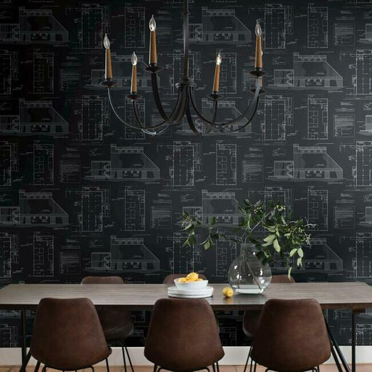 Magnolia Home The Market Wallpaper - Black