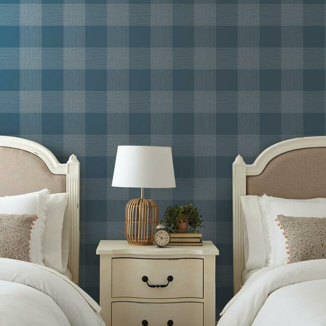Magnolia Home Common Thread Wallpaper - Navy and White