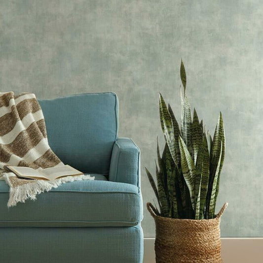 Magnolia Home Plaster Texture Wallpaper - Stone Blue