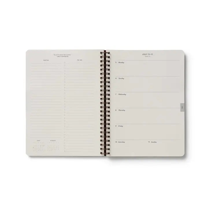 Rifle Paper Co 2027 12-Month Softcover Spiral Planner - Sage Hydrangea