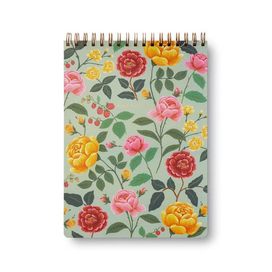 Rifle Paper Co Large Top Spiral Notebook - Roses