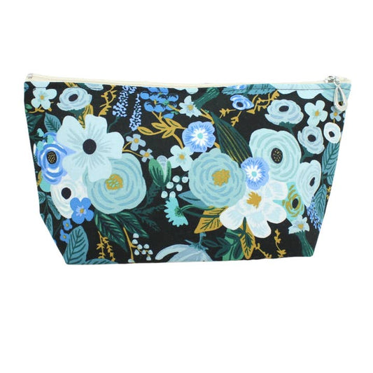 Medium Makeup Bag - Garden Party Blue