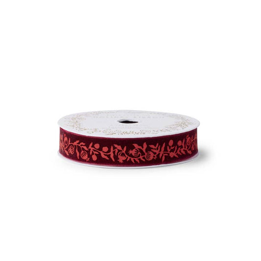 Rifle Paper Co Ribbon - Christmastide Pomegranate Velvet