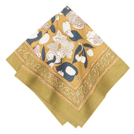 Napkin Set - Forest Harvest Mustard/Blue