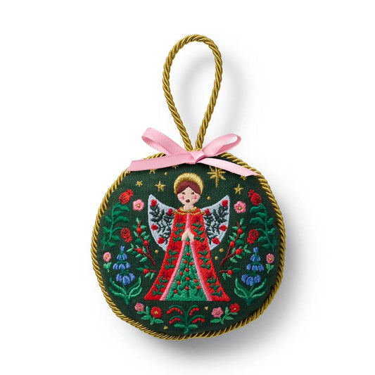Rifle Paper Co Embroidered Ornament - Angel