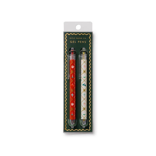 Rifle Paper Co Gel Pen Set - Holiday Argyle