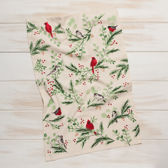 Forest Birds Tea Towel