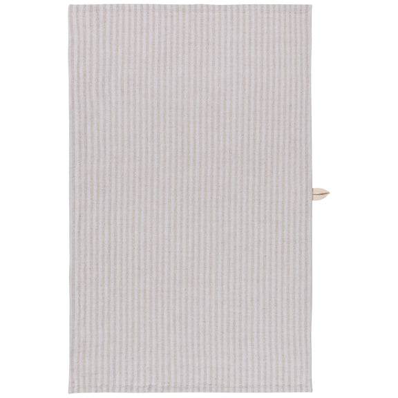 Linen Stripe Dishtowel - Dove Gray