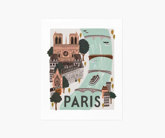 Rifle Paper Co 11x14 Art Print - Paris World Traveler
