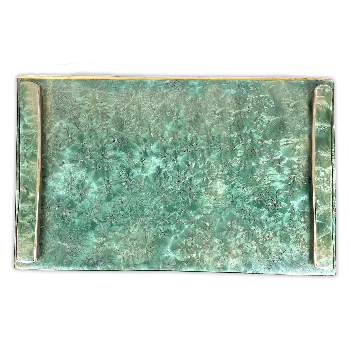 Borealis Large Handled Tray - Aqua