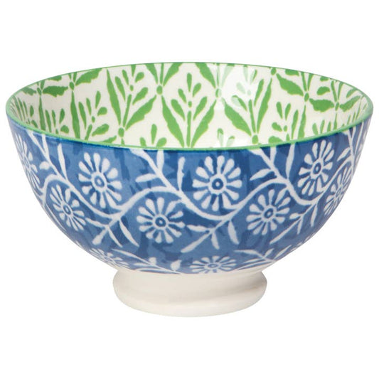 Coupe Stamped Bowl - Green Leaf