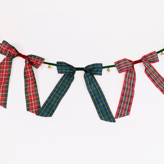 Tartan Bow Bell Garland
