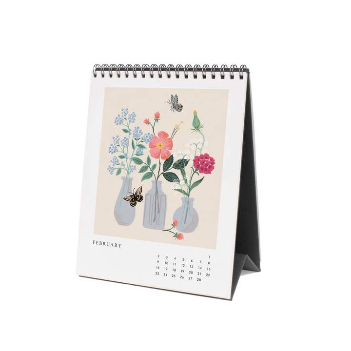 Rifle Paper Co 2025 Desk Calendar - Flower Studies