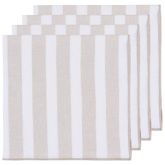 Napkin Set - Dove Gray Caban Stripe