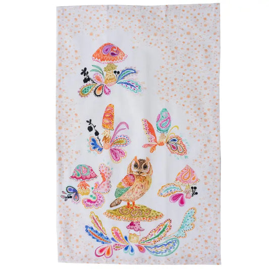 Long Eared Owl Tea Towel