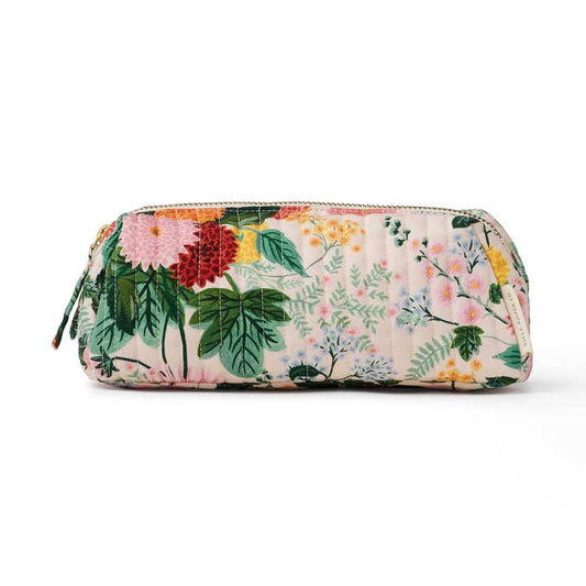 Rifle Paper Co Quilted Small Cosmetic Pouch - Dahlia