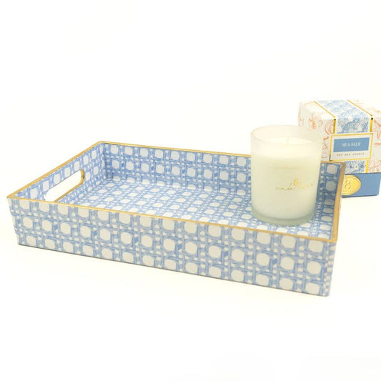 Vanity Tray - Blue Cane