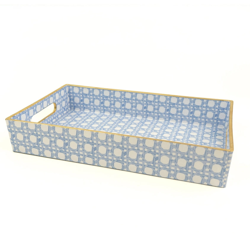 Vanity Tray - Blue Cane