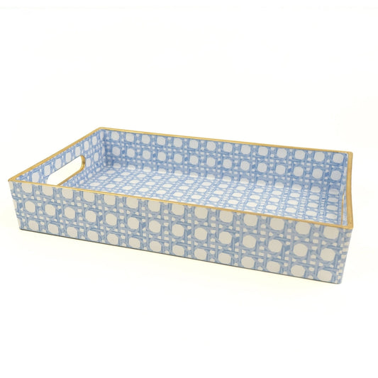 Vanity Tray - Blue Cane