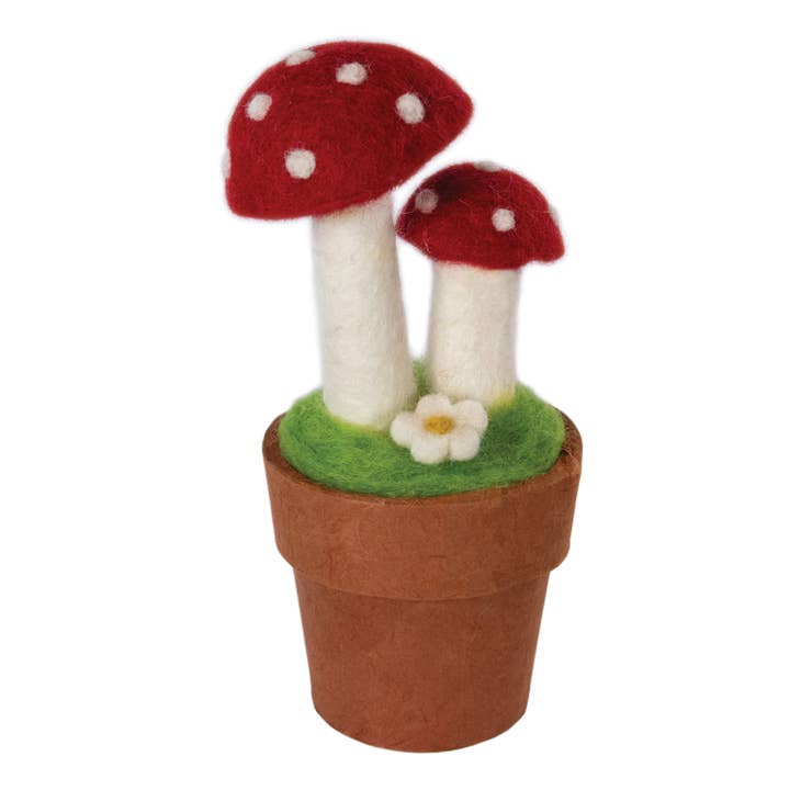 Twin Fairy Mushroom Potted Plant