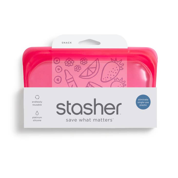 Stasher Snack Bag - Raspberry